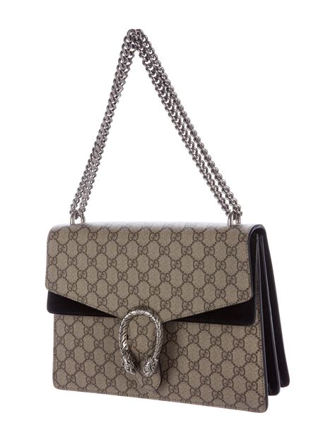 gucci gg supreme monogram medium dionysus shoulder bag|gucci dionysus coin bag.